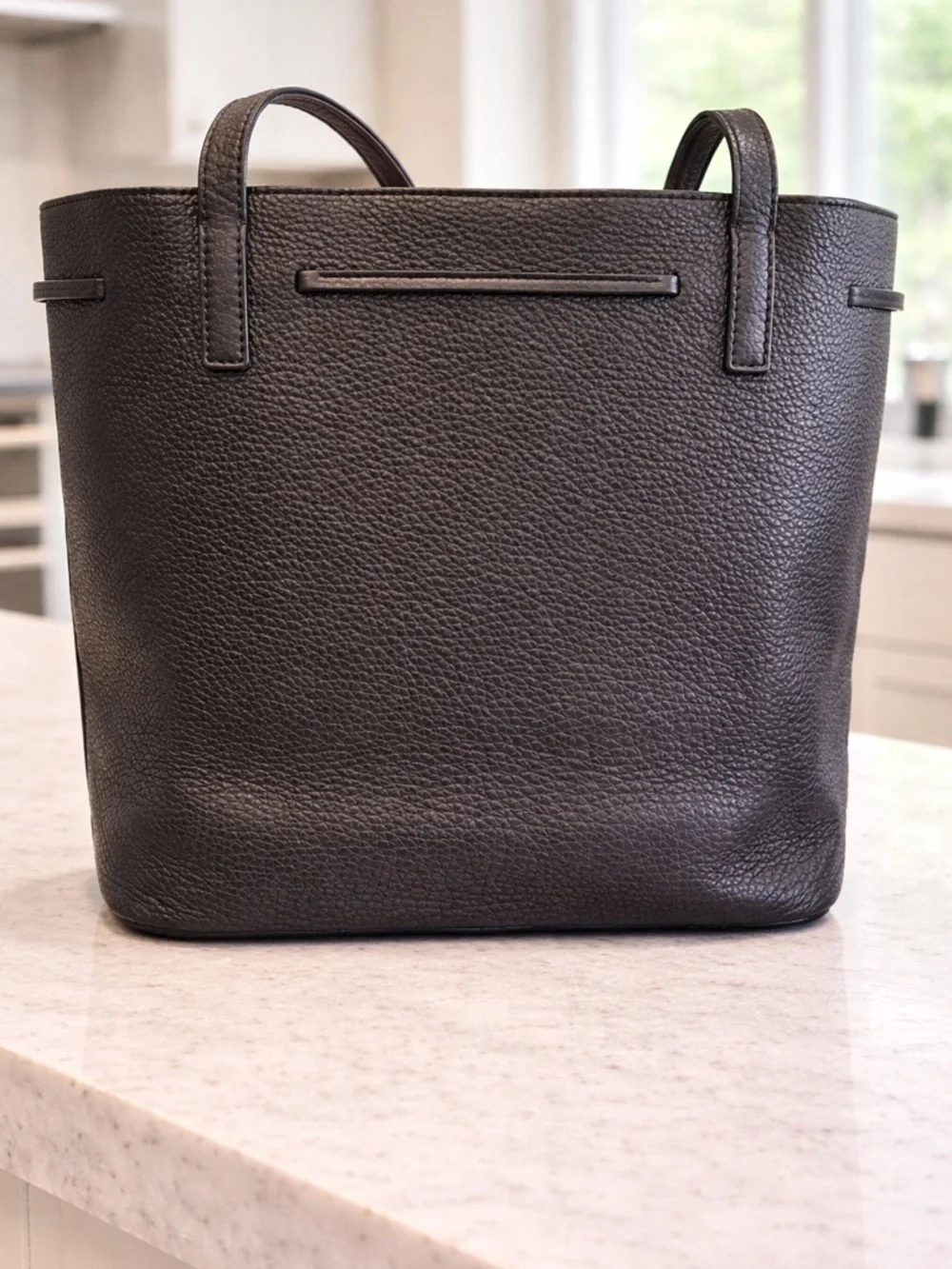 kate spade Hayes Street Nandy Black Leather Tote and Tassel Detail